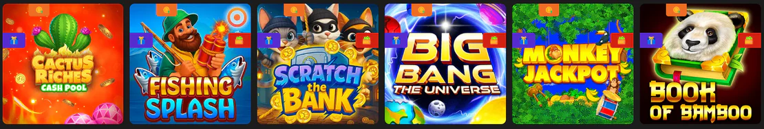 Tables, slots et jeux instantanés
